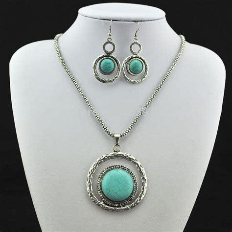Turquoise Necklace And Earring Sets